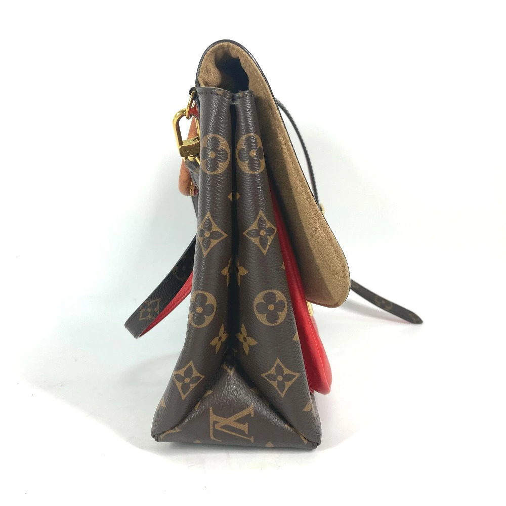 Louis Vuitton Crossbody Canvas Leather Bag Monogram Red Red Coquelicot Marignan - Picture 3 of 15